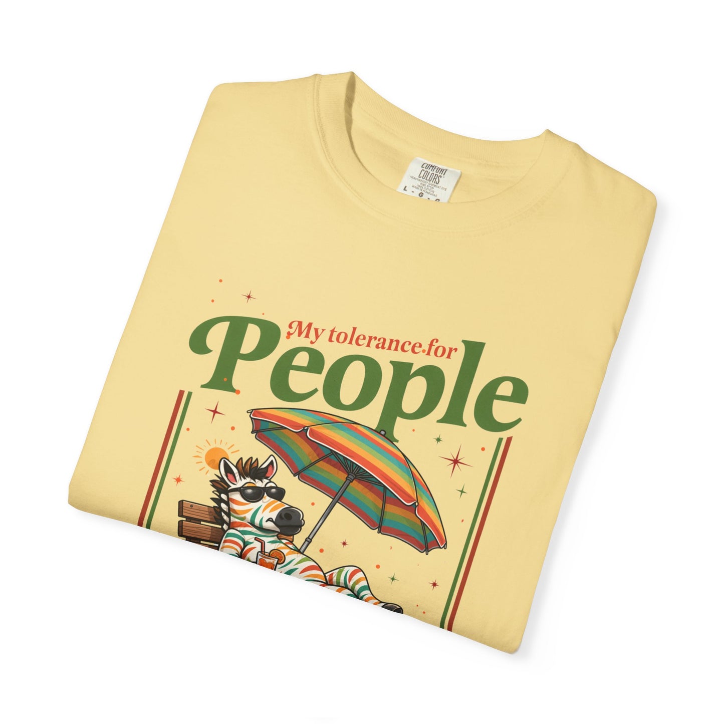 T-Shirt — "No Vibes For People" Relaxing Beach Lounger Graphic Tee