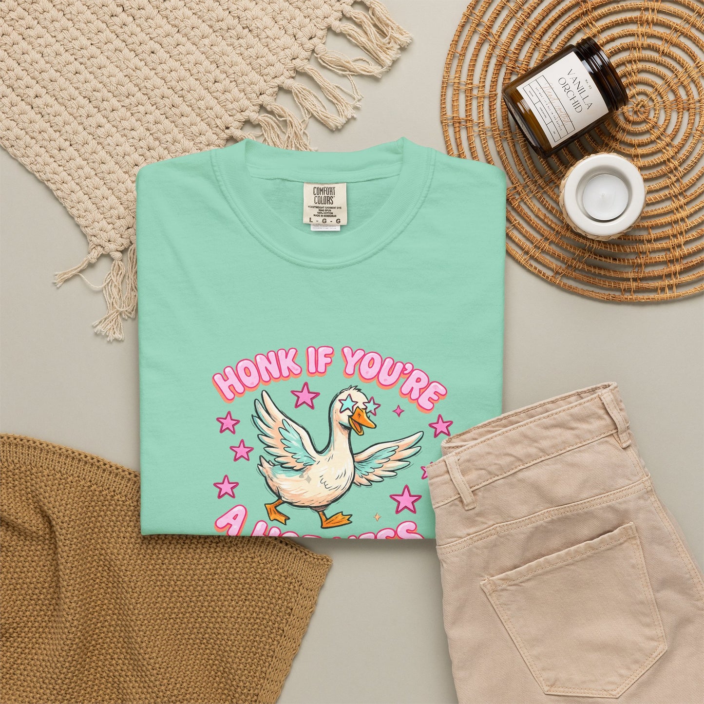 T-Shirt — 'Honk If You're A Hot Mess' Duck Graphic Tee