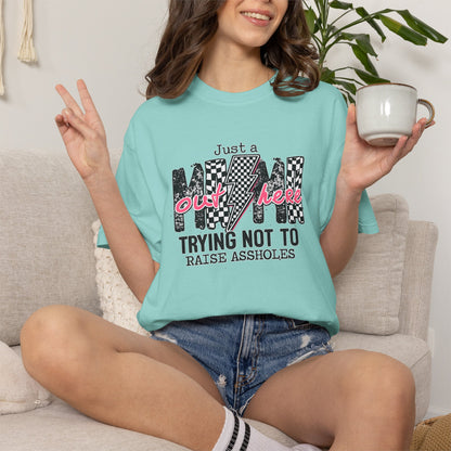 Mom Trying Not To Raise Assholes T-Shirt