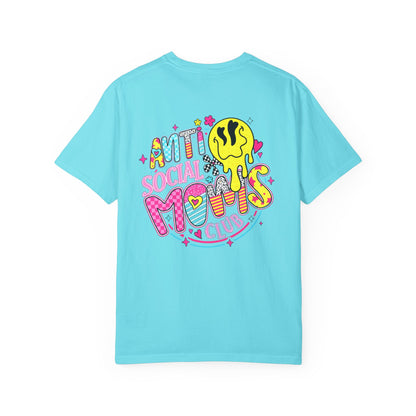 Social Moms Club T-Shirt — Colorful Retro Pocket Graphic Tee