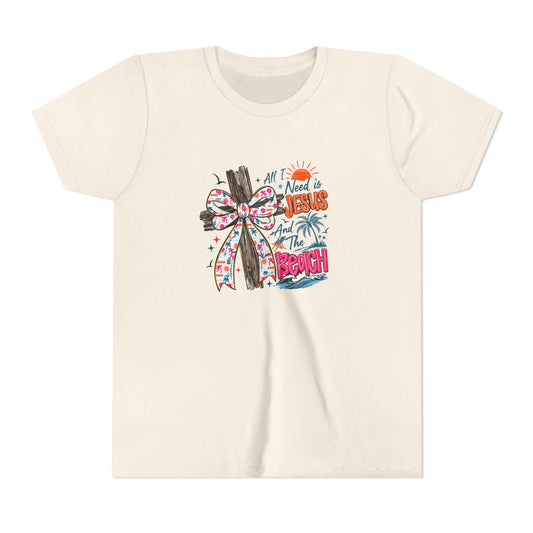 Youth Tee - All I Need is Jesus and the Beach Graphic Tee