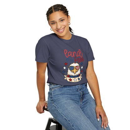 Land of the Free Eagle T-Shirt — Patriotic 4th of July American Flag Design