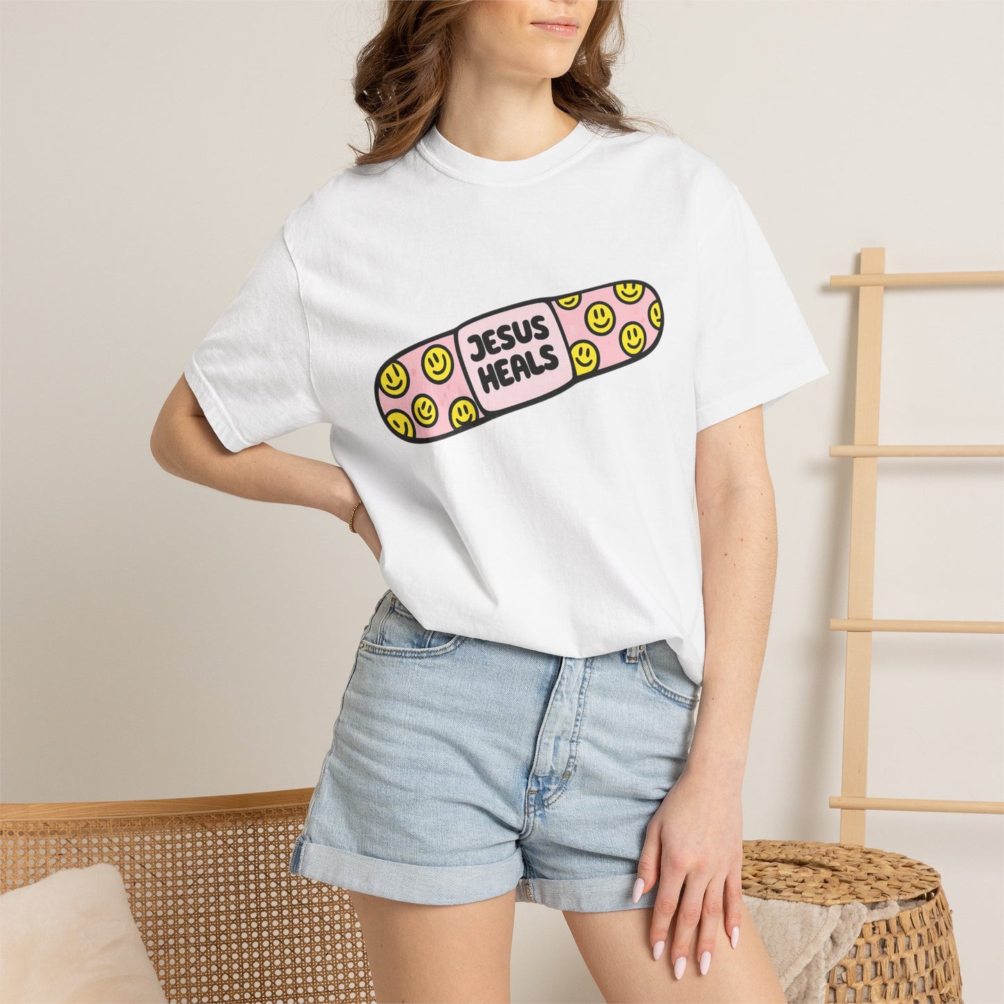 Jesus Heals Bandage T-Shirt — Christian Faith Graphic Tee