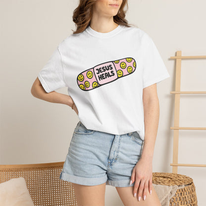 Jesus Heals Bandage T-Shirt — Christian Faith Graphic Tee