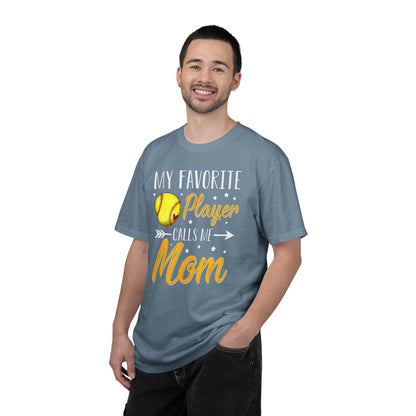 Softball Mom T-Shirt – “My Favorite Player Calls Me Mom” Graphic Tee