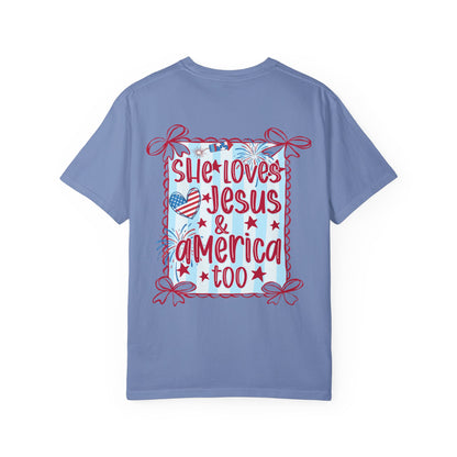 She Loves Jesus & America Too T-Shirt