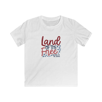 Kids Tee - "Land of the Free" Patriotic USA Stars Fourth of July Shirt