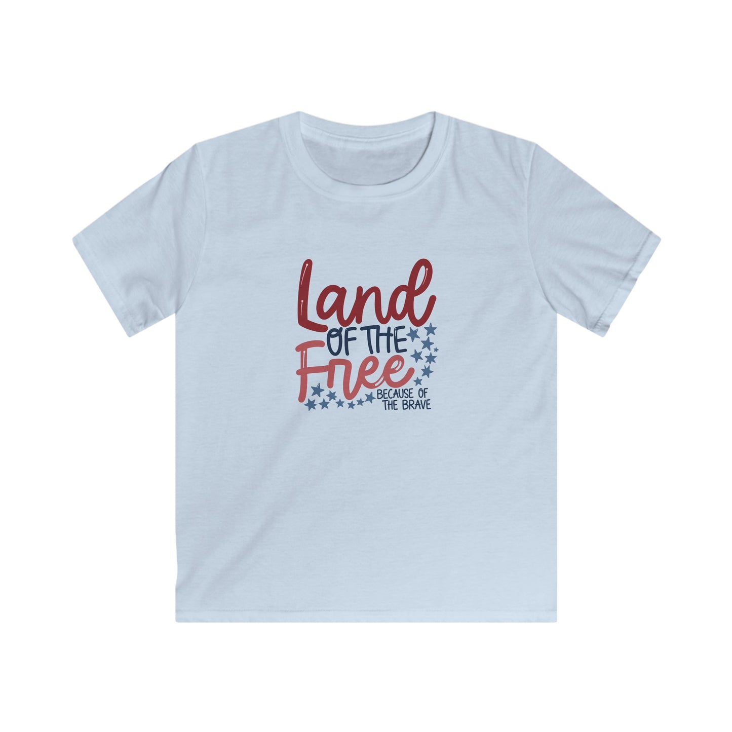 Kids Tee - "Land of the Free" Patriotic USA Stars Fourth of July Shirt