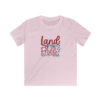 Kids Tee - "Land of the Free" Patriotic USA Stars Fourth of July Shirt