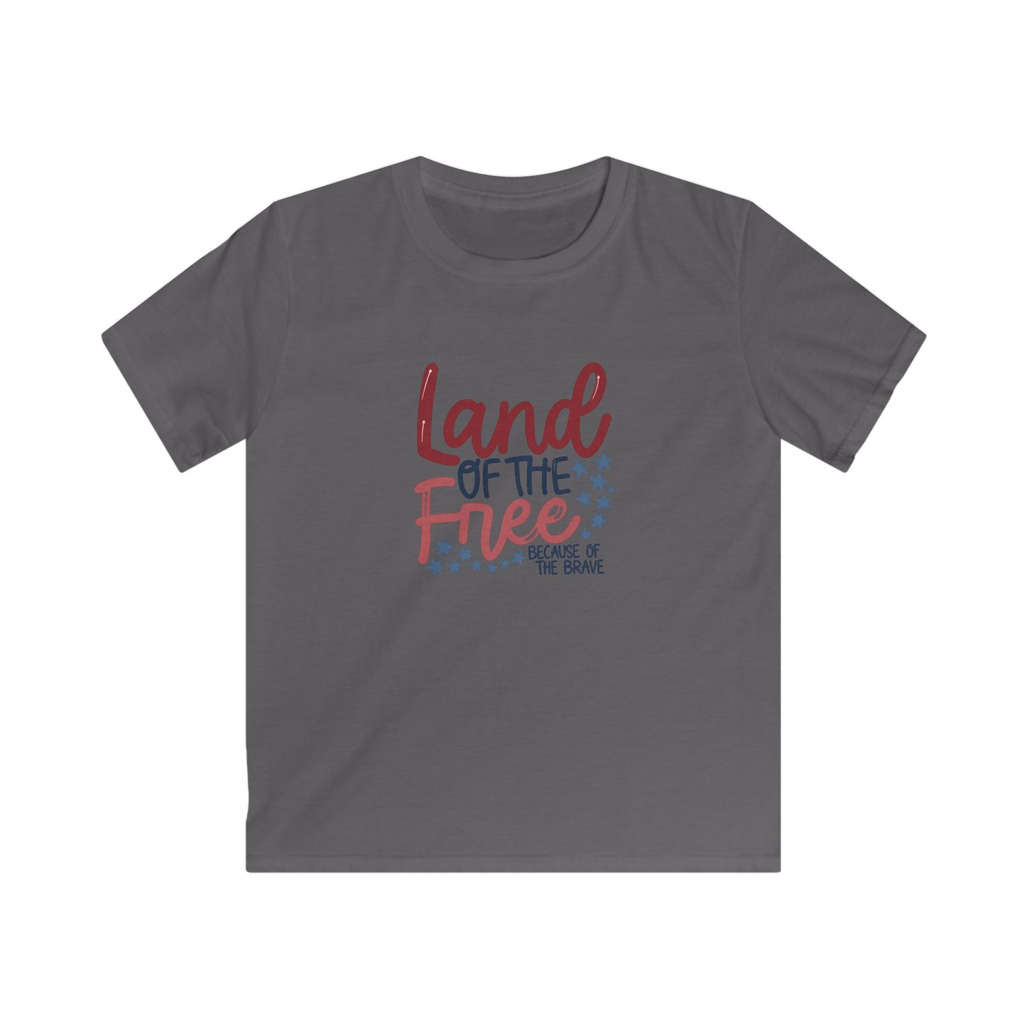 Kids Tee - "Land of the Free" Patriotic USA Stars Fourth of July Shirt
