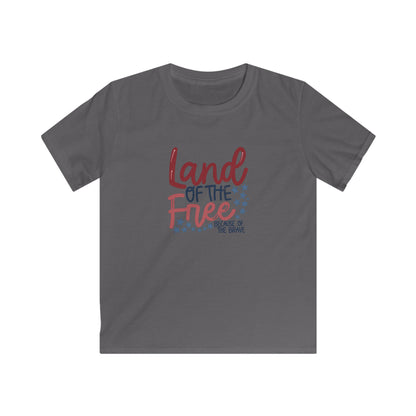 Kids Tee - "Land of the Free" Patriotic USA Stars Fourth of July Shirt