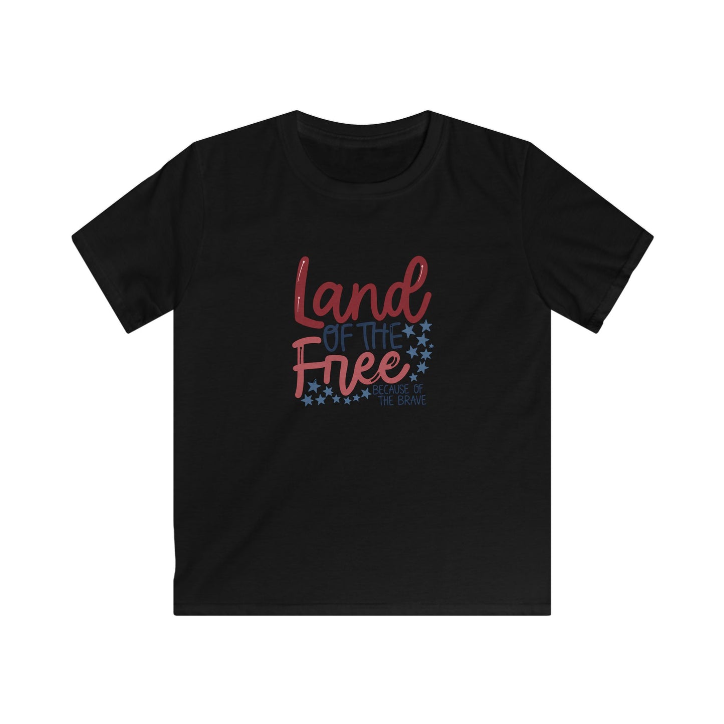 Kids Tee - "Land of the Free" Patriotic USA Stars Fourth of July Shirt