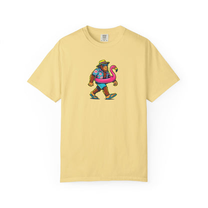 Vacation Bear T-Shirt — Tropical Bear with Flamingo Float Graphic