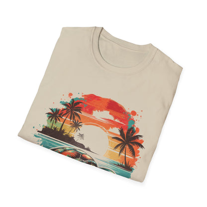 Sea Turtle Sunset T-Shirt — Tropical Beach Graphic Tee
