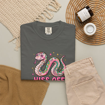 Snake "Hiss Off" Graphic T-Shirt — Retro Cute Reptile Tee