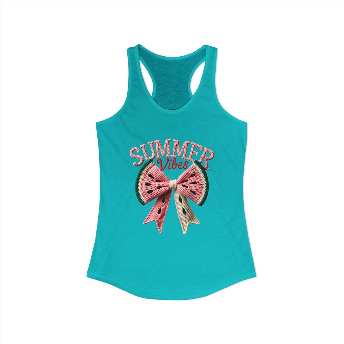 Summer watermelon bow Racerback Tank