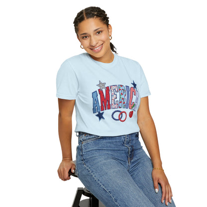 America Graphic T-Shirt — Patriotic Stars & Stripes Tee