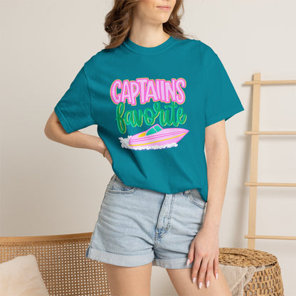Captain's Favorite T-Shirt — Retro Boat Graphic, Nautical Vacation Tee