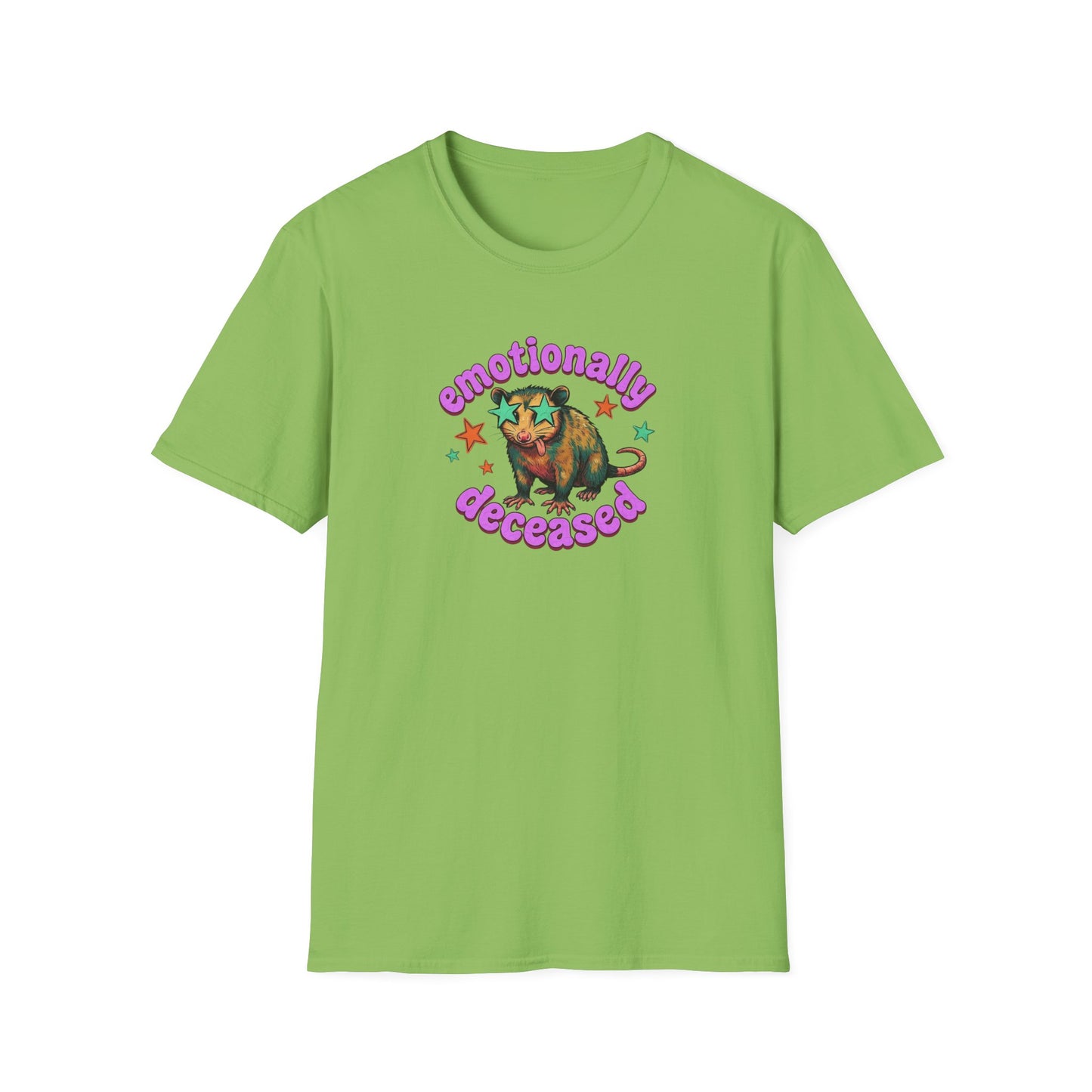 Emotionally Deceased T-Shirt — Cute Colorful Armadillo Graphic