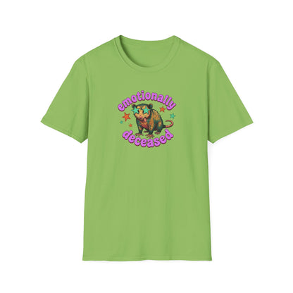Emotionally Deceased T-Shirt — Cute Colorful Armadillo Graphic