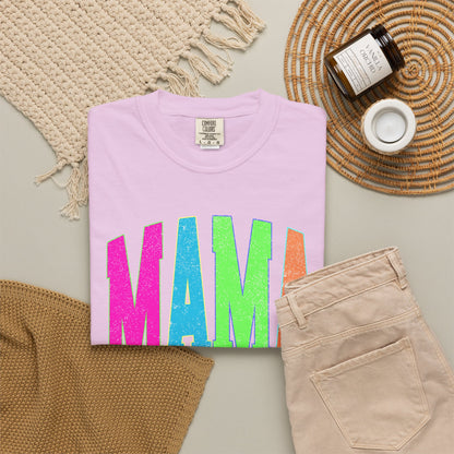 Mama Colorblock T-Shirt — Bright Retro Mama Graphic Tee for Mothers' Day & Everyday