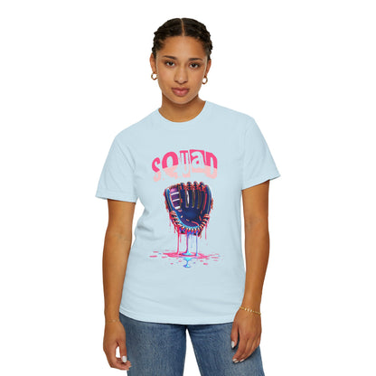Baseball Glove Drip T-Shirt — "Squad" Graphic Sports Tee