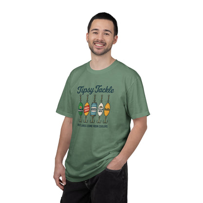 Tipsy Tackle Fishing T-Shirt — "Best Lures Come From Coolers" Graphic Tee