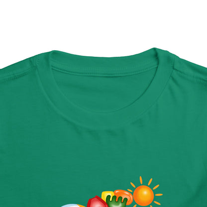 Toddler Tee — Colorful Beach Crab & Sand Pail Summer Shirt
