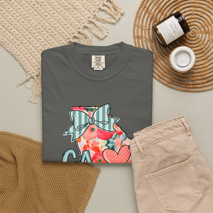 Georgia Floral State T-Shirt — GA Heart Bow Design