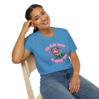 Introvert Sloth T-Shirt — "I’ll Play Dead to Avoid You" Cute Anti-Social Graphic Tee