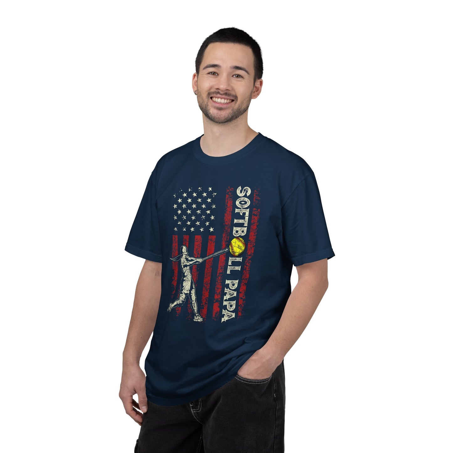 Softball Vintage Flag T-Shirt