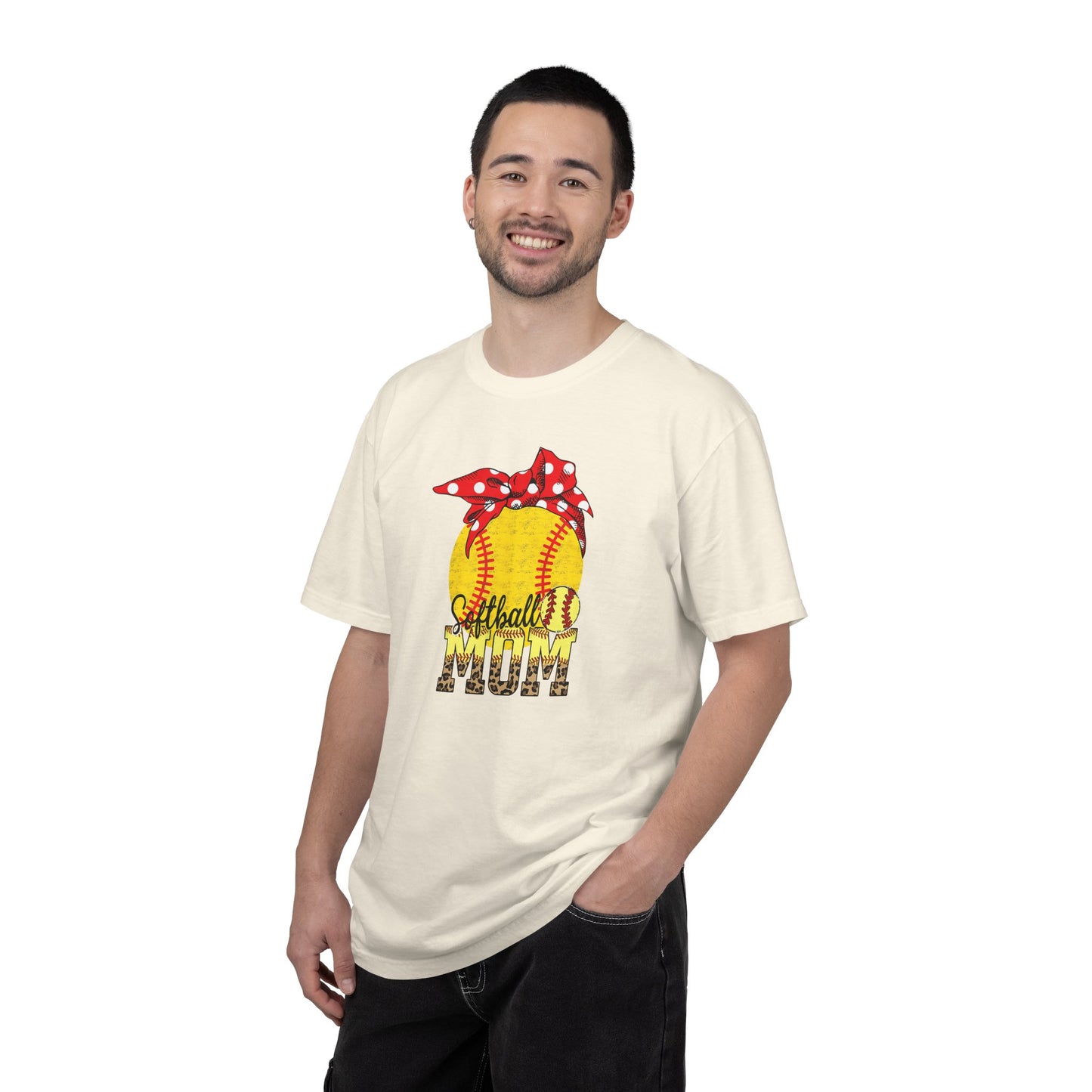 Softball Mom T-Shirt — Vintage Softball Graphic with Bandana Accent