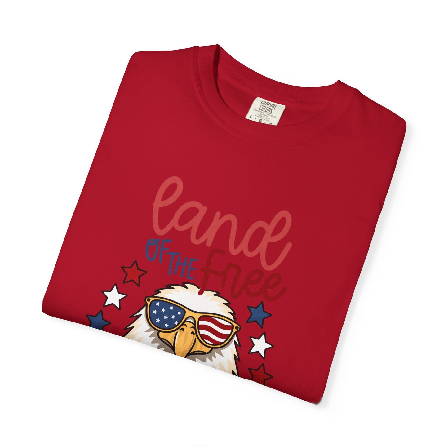 Land of the Free Eagle T-Shirt — Patriotic 4th of July American Flag Design