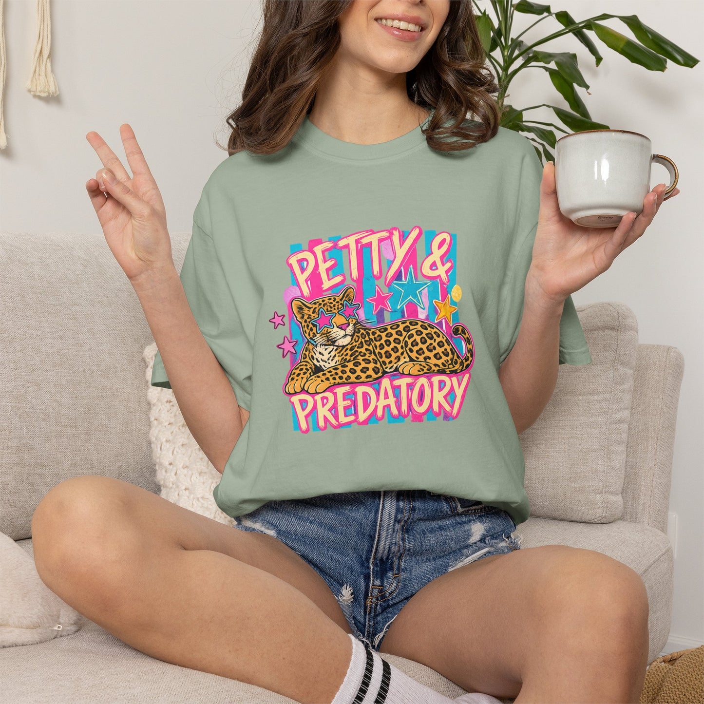 Petty & Predatory Leopard Graphic T-Shirt