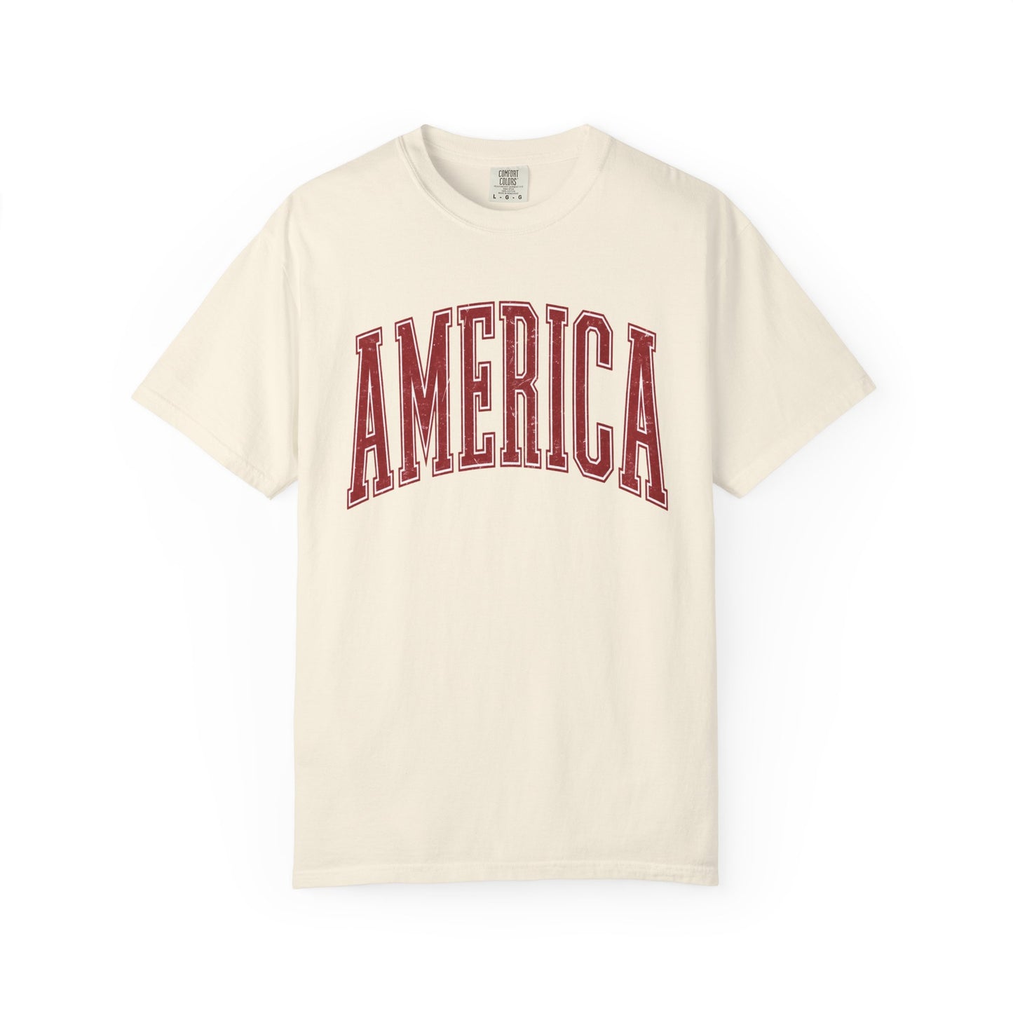 America Graphic T‑Shirt — Vintage Collegiate Patriotic Tee