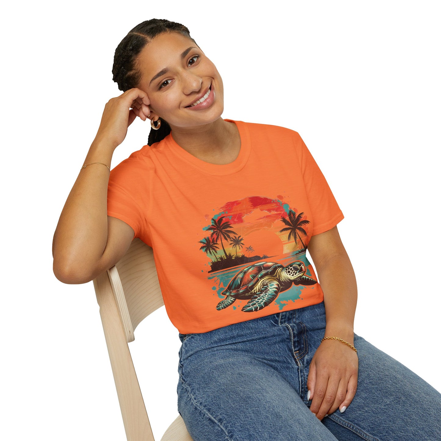 Sea Turtle Sunset T-Shirt — Tropical Beach Graphic Tee