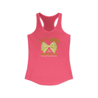 Salty babe Yellow Racerback Tank
