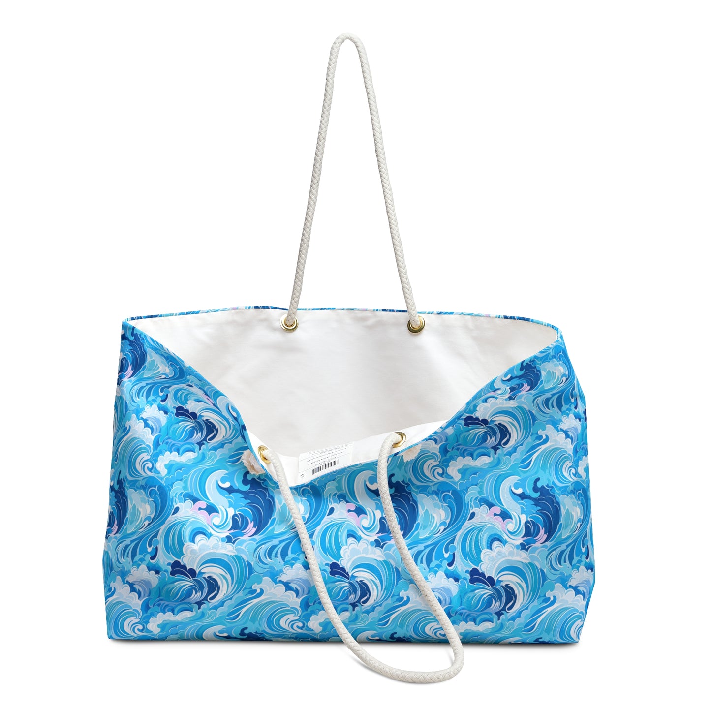 Ocean Wave Weekender Bag – Blue Sea Beach Tote