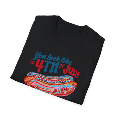 4th of July Hot Dog T-Shirt — Retro Patriotic BBQ Tee