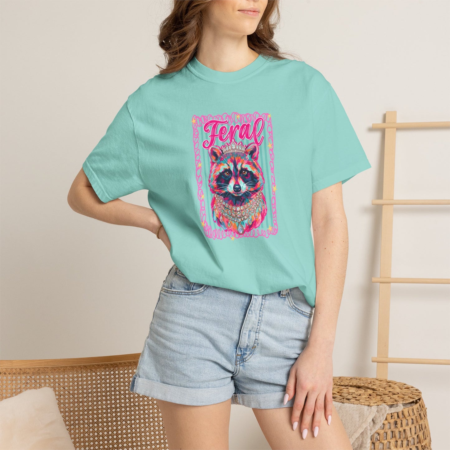 Feral Raccoon comfort color T-shirt