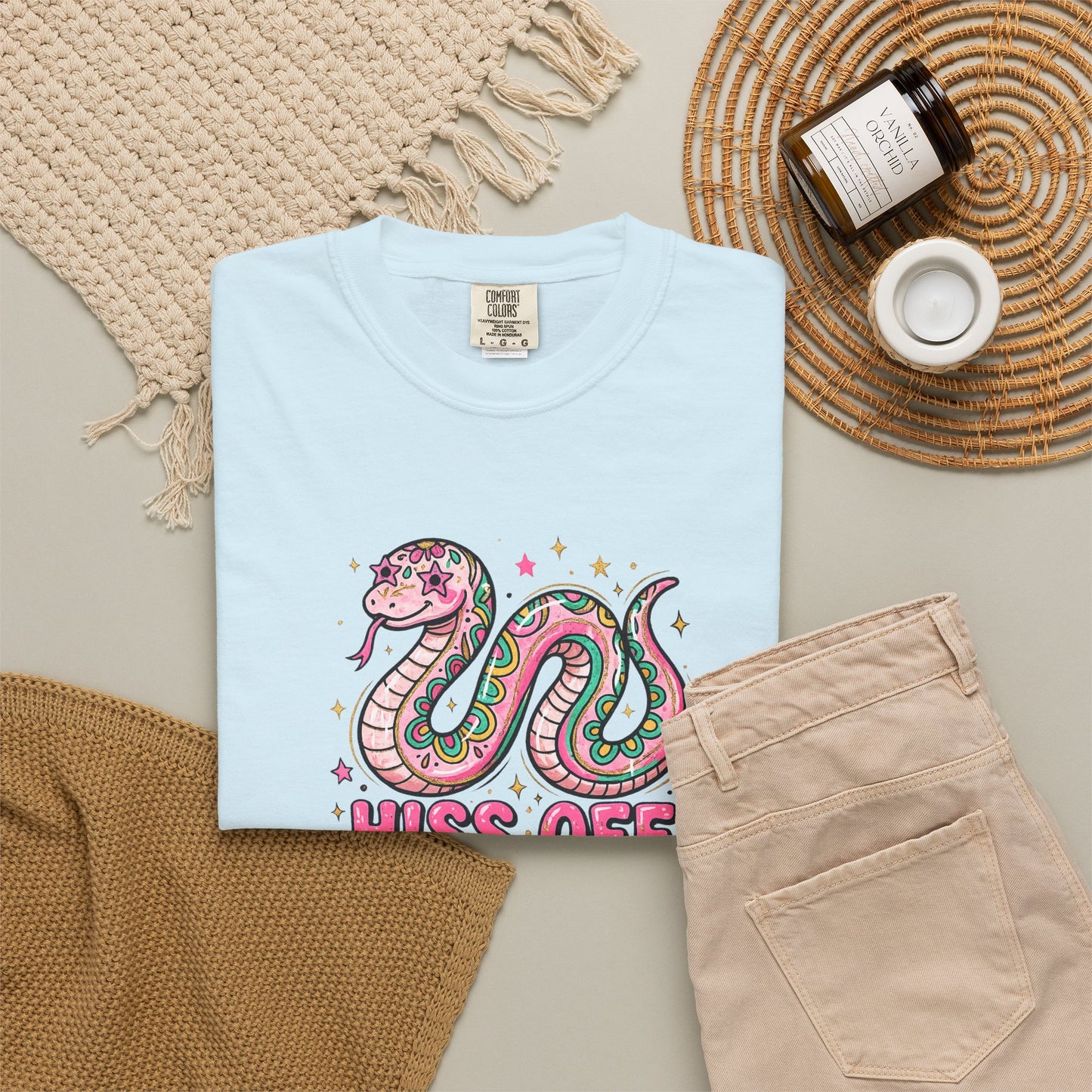 Snake "Hiss Off" Graphic T-Shirt — Retro Cute Reptile Tee
