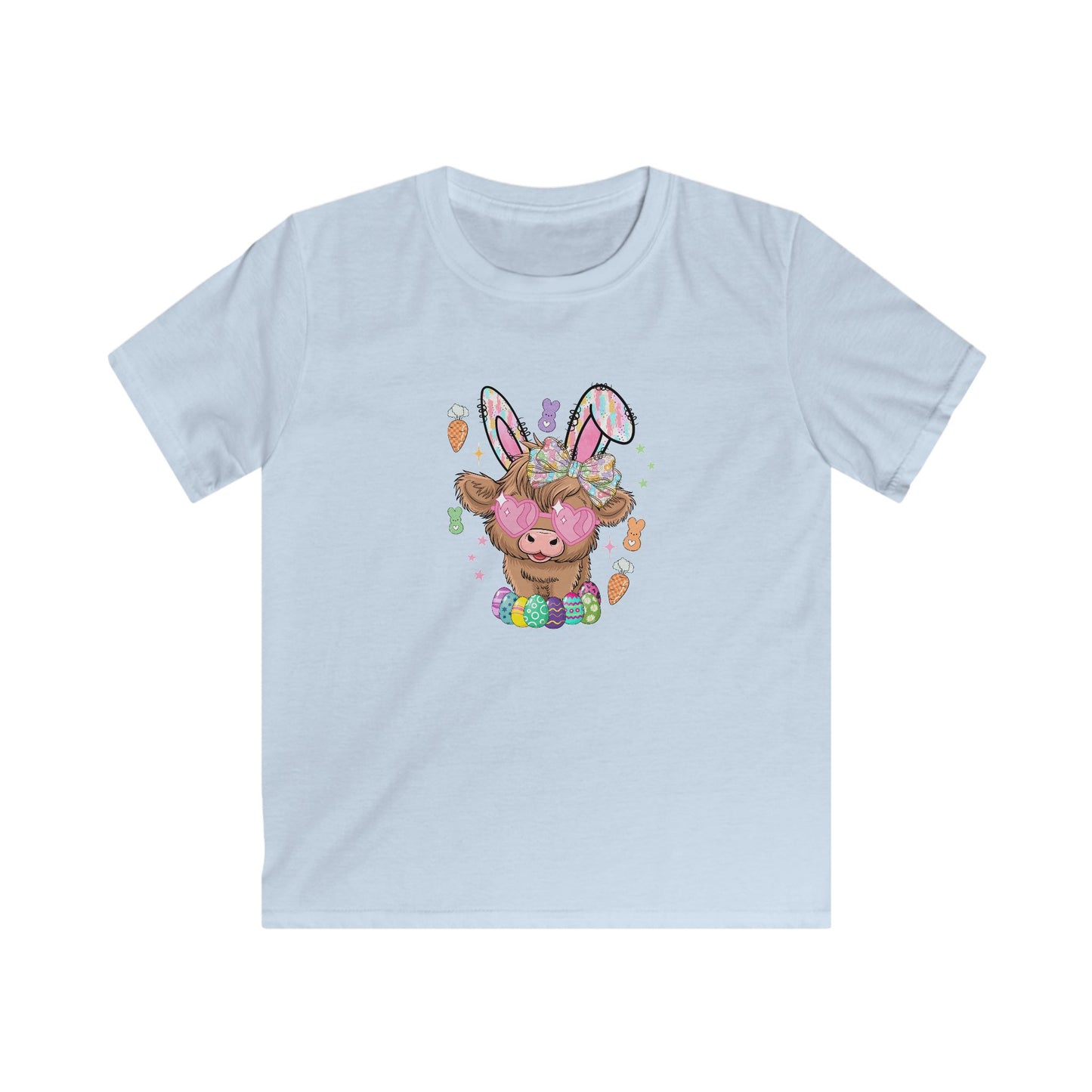 Easter Bunny Chick Kids Tee — Cute Bunny-Eared Lamb with Eggs