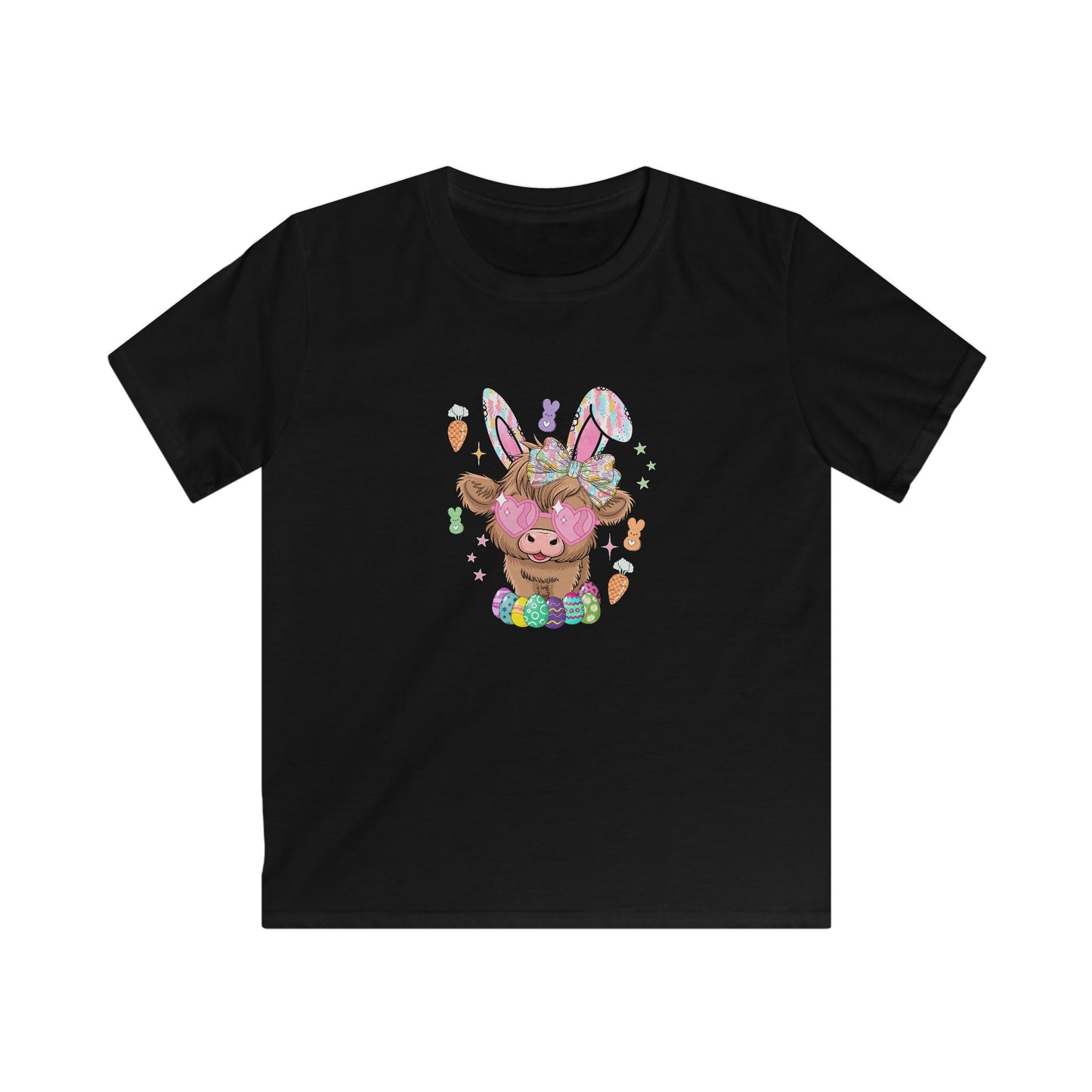 Easter Bunny Chick Kids Tee — Cute Bunny-Eared Lamb with Eggs
