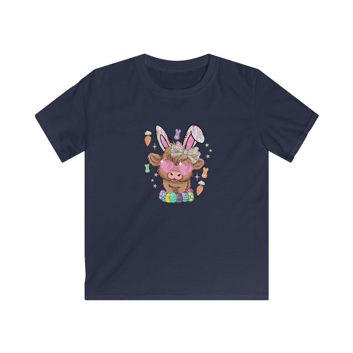 Easter Bunny Chick Kids Tee — Cute Bunny-Eared Lamb with Eggs