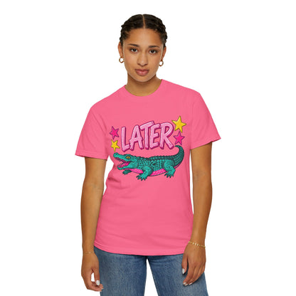 Later Gator Graphic T-Shirt — Retro Cartoon Alligator Tee