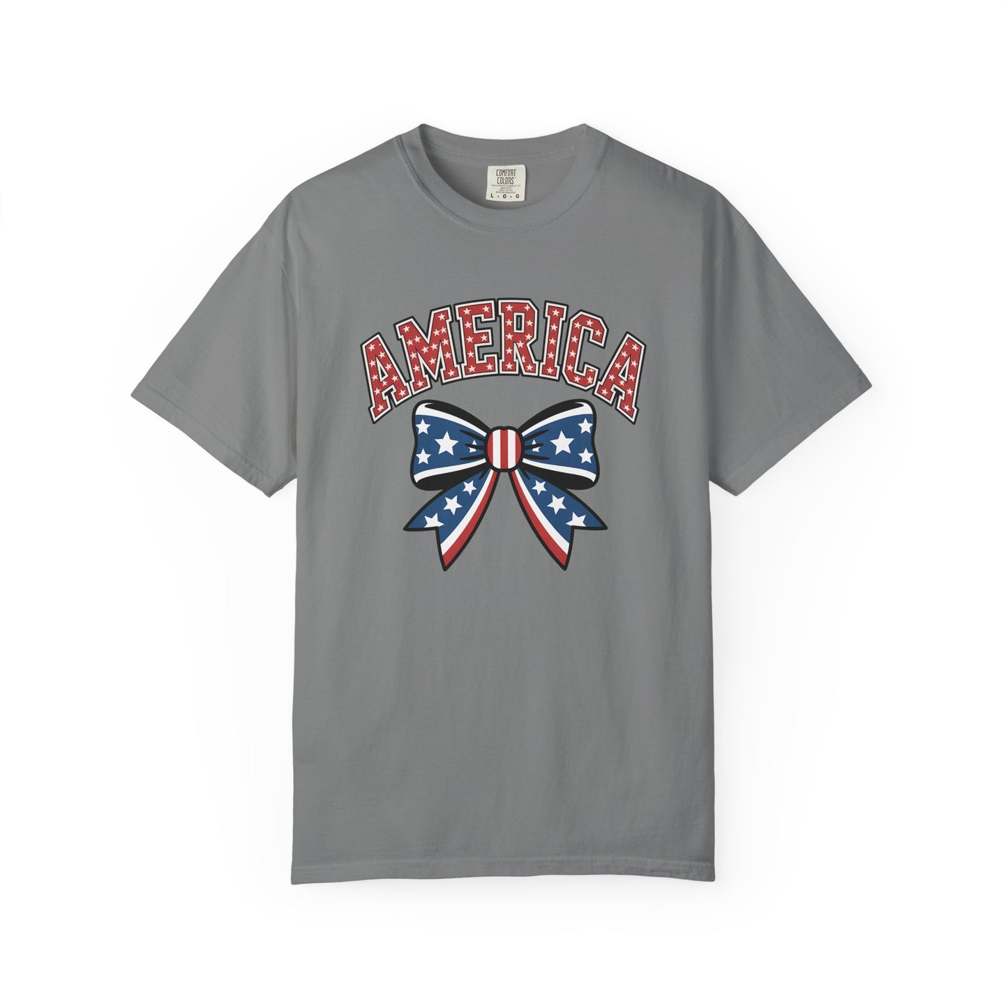 America Patriotic Bow T-Shirt — Stars & Stripes Fourth of July Tee