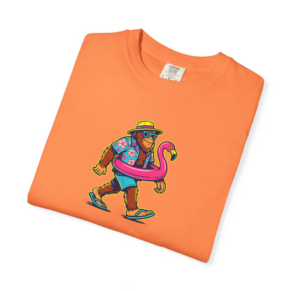 Vacation Bear T-Shirt — Tropical Bear with Flamingo Float Graphic