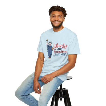 Liberty and Freedom T-Shirt — Statue of Liberty EST 1776 Patriotic Tee