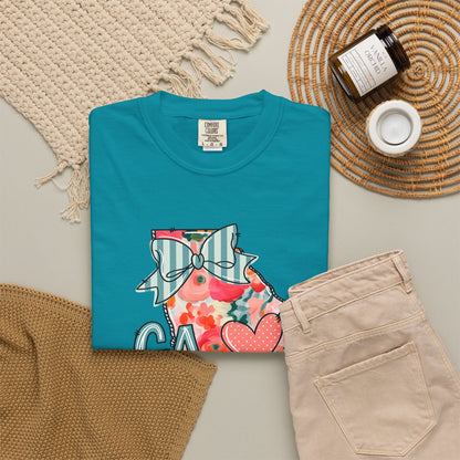 Georgia Floral State T-Shirt — GA Heart Bow Design