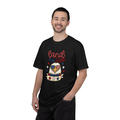 Land of the Free Eagle T-Shirt — Patriotic 4th of July American Flag Design